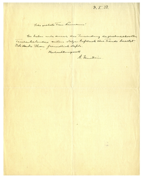 Albert Einstein Autograph Letter Signed
